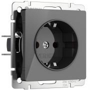 Розетка
Alumax,  Split,  Slab,  Senso,  Baguette,  Acrylic,  Platinum,  Elite,  Snabb,  Stream,  Flock,  Stark,  Fiore,  Favorit,  Diamant,  Aluminium,  Antik,  Metallic,  со шторками,  с заземлением,  одинарная,  винтовые клеммы,   цвет - графит акрил