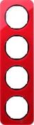 Рамка
R.1,  4 поста,   цвет - красный,  черный глянцевый,  пластмасса