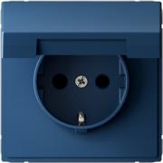 ArtGallery Аквамарин Розетка с/з со шторками с крышкой безвинтовые клеммы