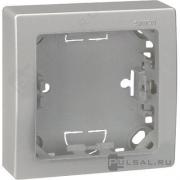 Рамка-корпус накладного монтажаSimon 73 Loft, 1 пост, цвет - алюминий, пластмасса