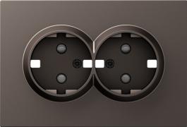 Donel A07 Мокко Накладка Розетки 2-ая с/з со шторками