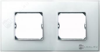 РамкаSimon 27 neos, 2 поста, цвет - белоснежный, пластмасса