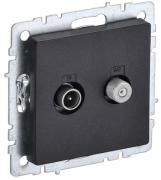 IEK Brite Base Черный Розетка TV+SAT (телевизионная-TV, спутниковая-SAT)