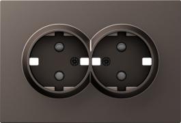 Donel S08 Мокко Накладка Розетки 2-ая с/з со шторками