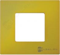 Рамка-декорSimon 27 play, 1 пост, цвет - желтый artic, пластмасса