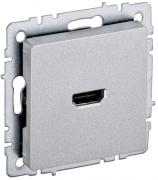 IEK Brite Base Алюминий Розетка HDMI