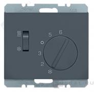 Терморегулятор воздуха помещений 5А, ПК-контакт, 230В
K.1,  поворотный,  датчик t° воздуха (встроенный),  без таймера,   цвет - антрацит матовый