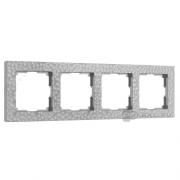 Рамкa
Hammer,  4 поста,   цвет - серебряный,  пластмасса