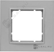 Рамкa
B.7,  1 пост,   цвет - алюминий матовый,  алюминий матовый,  пластмасса