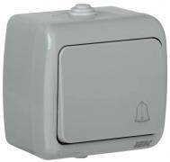 IEK Aquatic Серый Кнопка "Звонок" 1-клавишный Н.О. для открытой установки IP54