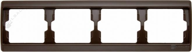 РамкaArsys, 4 поста, цвет - коричневый глянцевый, пластмасса