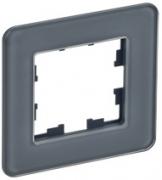 IEK Brite DECOR Графит матовый стекло Рамка 1-ая скругл.угол