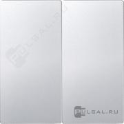 КлавишиSimon 82 Nature, Simon 82, двухклавишный, без подсветки, , цвет - алюминий глянец