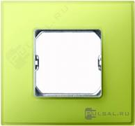 РамкаSimon 27 neos, 1 пост, цвет - лимонный, пластмасса