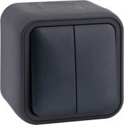 Donel W55 Антрацит Переключатель 2-кл, IP55