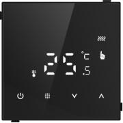 Donel Черное Стекло Регулятор теплого пола, 16A 70*70 мм, НО контакт