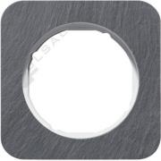 Рамка
R.1,  1 пост,   цвет - сланец,  белый глянцевый,  камень