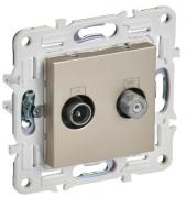 IEK Skandy Шампань Розетка TV+SAT (телевизионная-TV, спутниковая-SAT)