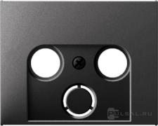 Накладка
K.1,  телевизионная (TV),  спутниковая (SAT),  радио (R),  двойная,  тройная,   цвет - антрацит матовый