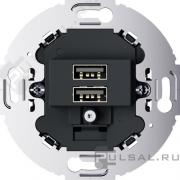 Механизм розетки USB, 3,0А
R.Classic,  1930,  Glas,  USB type-A 5V,  двойная,   цвет - черный глянцевый
