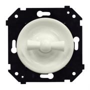 Bironi Шедель Бриз Слоновая кость матовый Выключатель 1-клавишный (скрытый монтаж)