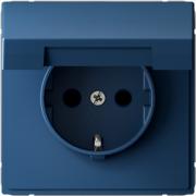 ArtGallery Аквамарин Розетка с/з со шторками с крышкой винтовые клеммы