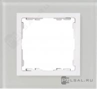 РамкаSimon 82 Nature, 1 пост, цвет - натуральный, белый, стекло