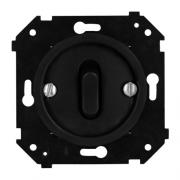 Bironi Шедель Бриз Черный матовый Выключатель 1-клавишный кнопочный с Н.О. контактом (скрытый монтаж)