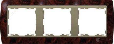РамкаSimon 82, 3 поста, цвет - корень ореха, шампань, дерево