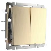 Переключатель
Alumax,  Split,  Slab,  Senso,  Baguette,  Acrylic,  Platinum,  Elite,  Snabb,  Stream,  Flock,  Stark,  Fiore,  Favorit,  Diamant,  Aluminium,  Antik,  Metallic,  двухклавишный,  без подсветки,   цвет - шампань рифленый