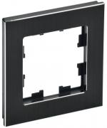 IEK Brite DECOR Черный металл Рамка 1-ая