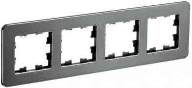 IEK Brite DECOR Титан металл Рамка 4-ая скругл.угол