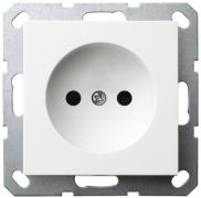 Jasmart G Белый глянцевый Розетка б/з со шторками