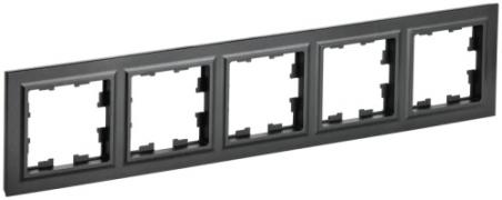 IEK Brite Base Черный Рамка 5-ая