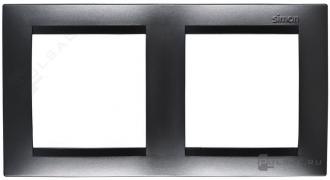 РамкаSimon 15, 2 поста, цвет - графит, пластмасса