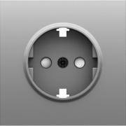 Donel S08 Серый Графит Накладка Розетки c/з со шторками