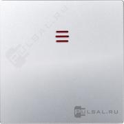 КлавишаSimon 82 Nature, Simon 82, одноклавишный, с индикацией, цвет - алюминий глянец