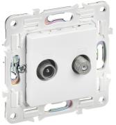 IEK Skandy Белый Розетка TV+SAT (телевизионная-TV, спутниковая-SAT