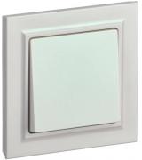 IEK Brite Base Жемчуг Выключатель 1-клавишный в сборе
