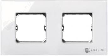 РамкаSimon 27 neos, 2 поста, цвет - белый, пластмасса