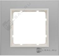 Рамкa
B.7,  1 пост,   цвет - алюминий,  белый матовый,  металл