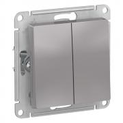 Atlas Design Aqua Алюминий Выключатель 2-клавишный IP44