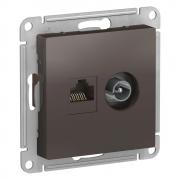 Atlas Design Мокко Розетка TV + RJ45 кат. 5е UTP