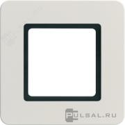 Рамкa для модуля контурной подсветкиQ.7, 1 пост, цвет - бежевый бархат, бежевый бархат, пластмасса