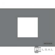 Рамка (итальянский стандарт)
Zenit,  2 модуля,   цвет - серебряный,  пластмасса