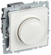 IEK Brite Base Белый Светорегулятор (диммер) поворотно-нажимной 10-600 Вт/ВА, для LED 3-150 Вт/ВА с возможностью управления с 2-х мест
