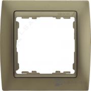 РамкаSimon 82, 1 пост, цвет - шампань матовая, шампань, металл