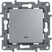 Legrand Etika Алюминий Выключатель 1-кл с подсветкой