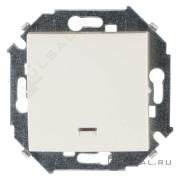 ВыключательSimon 15, одноклавишный, с подсветкой, цвет - слоновая кость