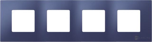 Рамка-декорSimon 27 play, 4 поста, цвет - синий, пластмасса